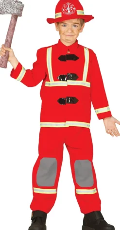 Rød Brandmand Uniform,