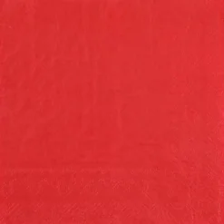 Røde Frokostservietter 33 x 33 cm, 25 stk.