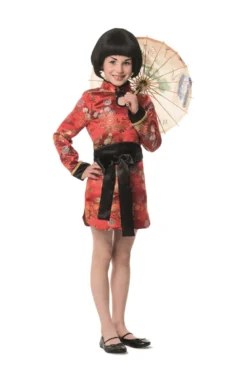 Rød Kimono Kjole