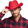 Rød Rodeo Cowboy Hat til Voksne