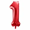 Rød Tal Ballon 86 cm - 1
