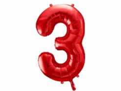 Rød Tal Ballon 86 cm - 3