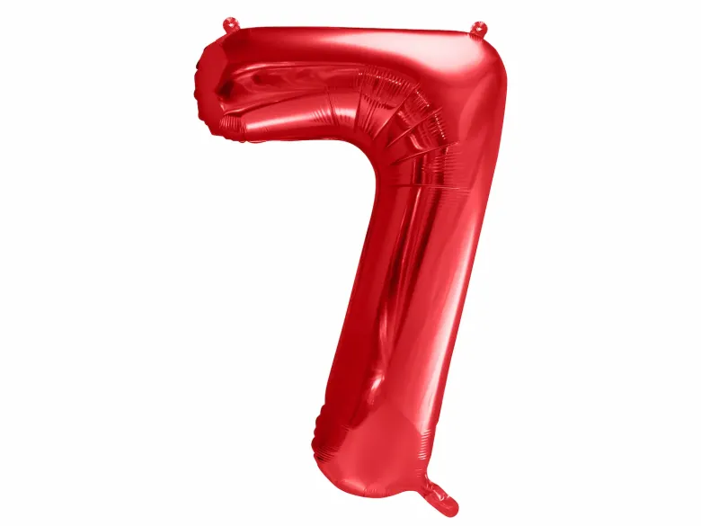 Rød Tal Ballon 86 cm - 7