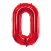 Rød Tal Ballon 86 cm - 0