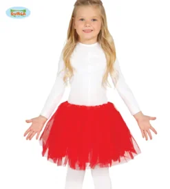 Rødt Tylskørt Til Børn (Tutu) - Kort Model (30cm)