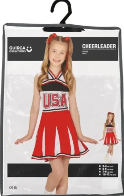 Rød "USA" Cheerleader Kjole