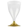Rødvinsglas m/Guld Fødder 20cl, 10 stk.
