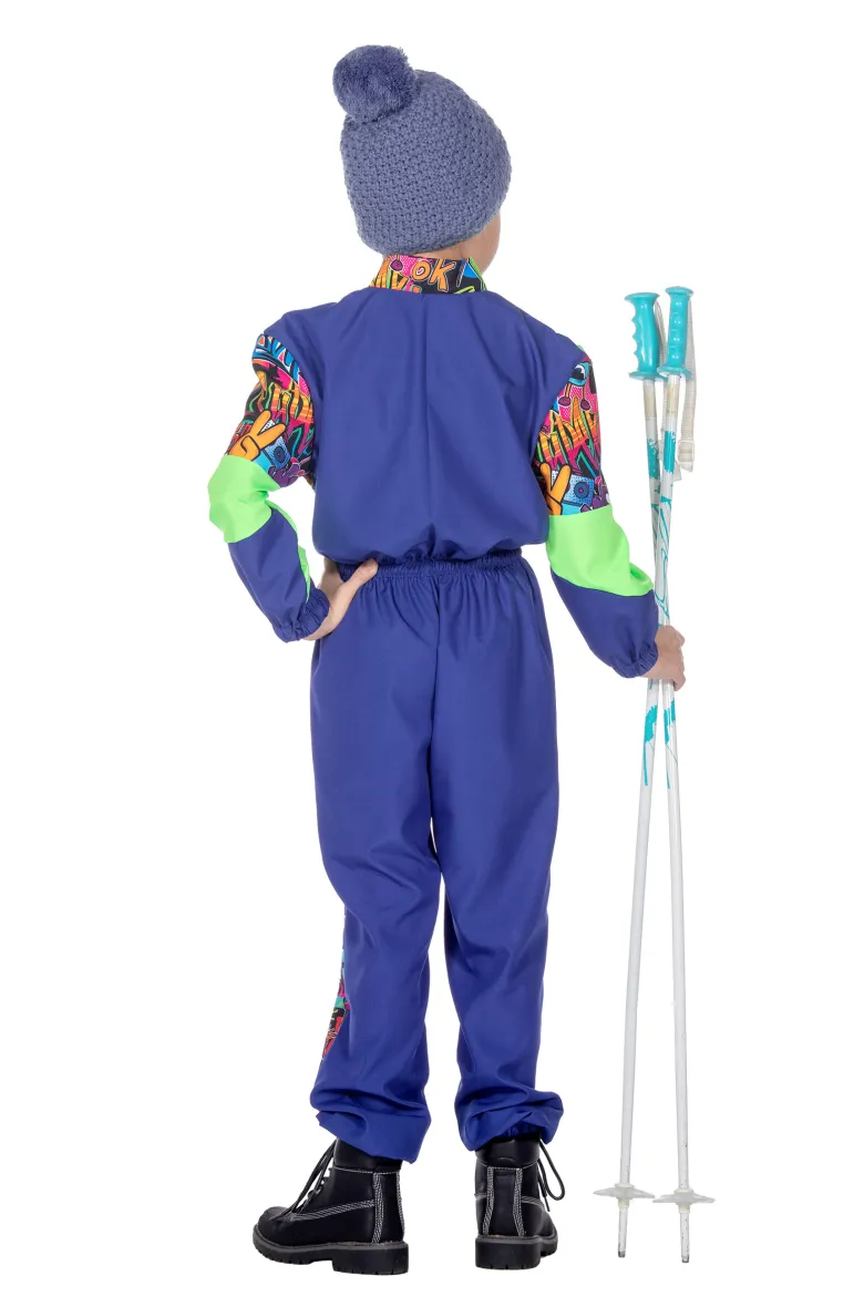 Retro Skidragt Grøn/Blå