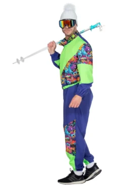 Retro Ski Heldragt Herre