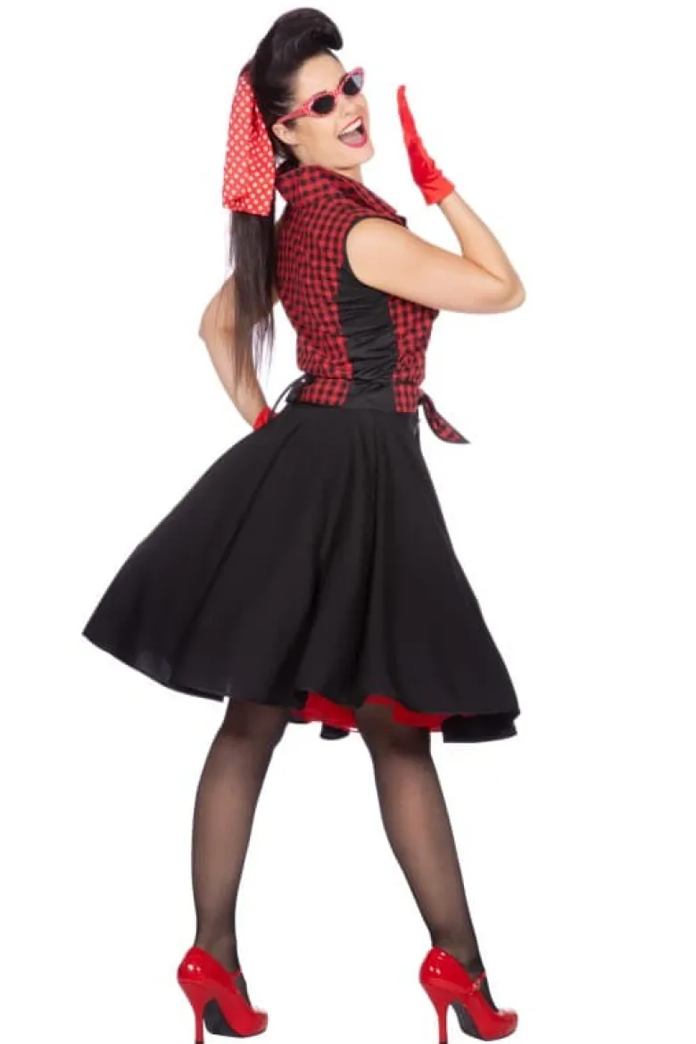 Rockabilly Rizzo Kostume m/Skjorte & Nederdel