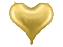 Romantisk Guld Hjerte - Folieballon 61 x 53 cm