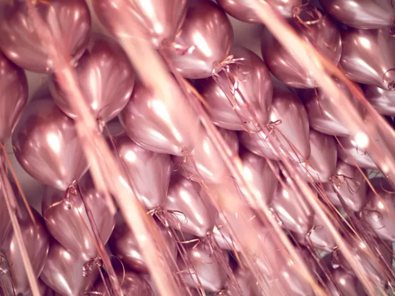 Rosegold Balloner Chrome 30 cm, 10 stk.