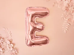 Rosegold Bogstav Ballon 35 cm - E