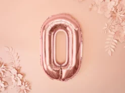 Rosegold Bogstav Ballon 35 cm - O