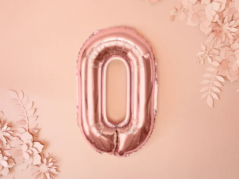 Rosegold Bogstav Ballon 35 cm - O
