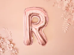 Rosegold Bogstav Ballon 35 cm - R