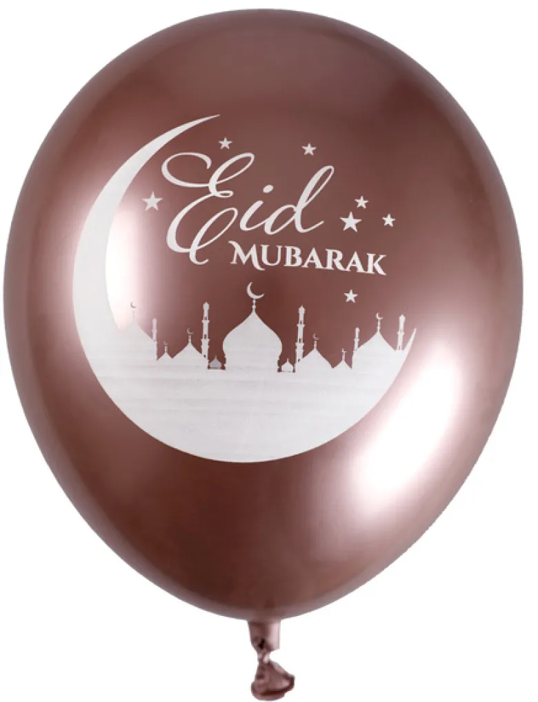 Rosegold Eid Latexballoner 30cm, 6 stk.