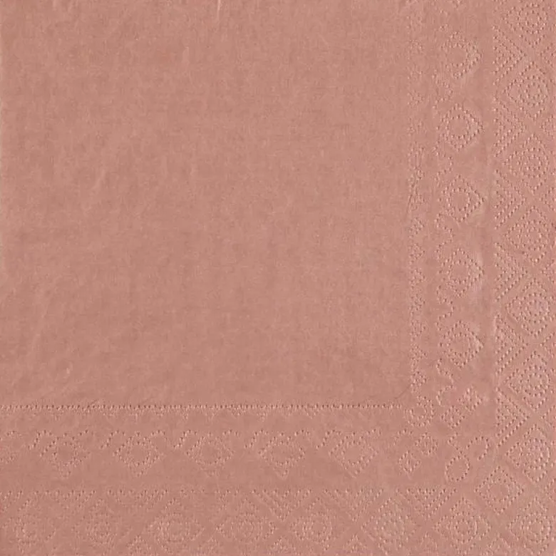 Rosegold Frokostservietter 33 x 33 cm, 25 stk.