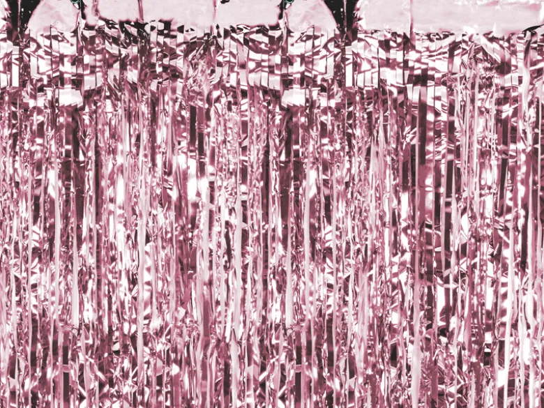 Rosegold Glimmerforhæng Folie 100x250cm – Festtema®
