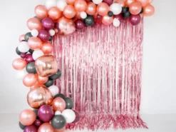 Rosegold Glimmerforhæng Folie 100x250cm – Festtema®
