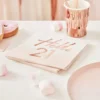 Rosegold "Hello 21" Frokostservietter, 16 stk.