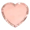 Rosegold Hjerte Formet Middagstallerkner, 6 stk.