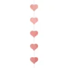 Rosegold Hjerte Guirlande, 3 meter