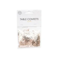 Rosegold "LOVE" konfetti, 14 gr