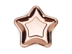 Rosegold Stjerne Paptallerkner