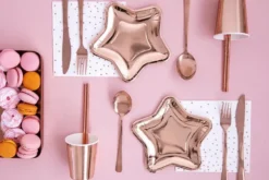 Rosegold Stjerne Paptallerkner