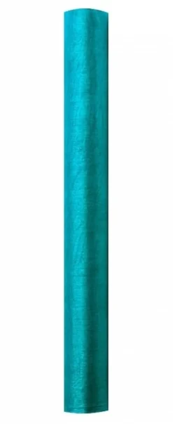 Rulle med azurblå organza 0.36 x 9m