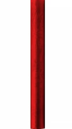 Rulle med rødt organza 0.36 x 9m