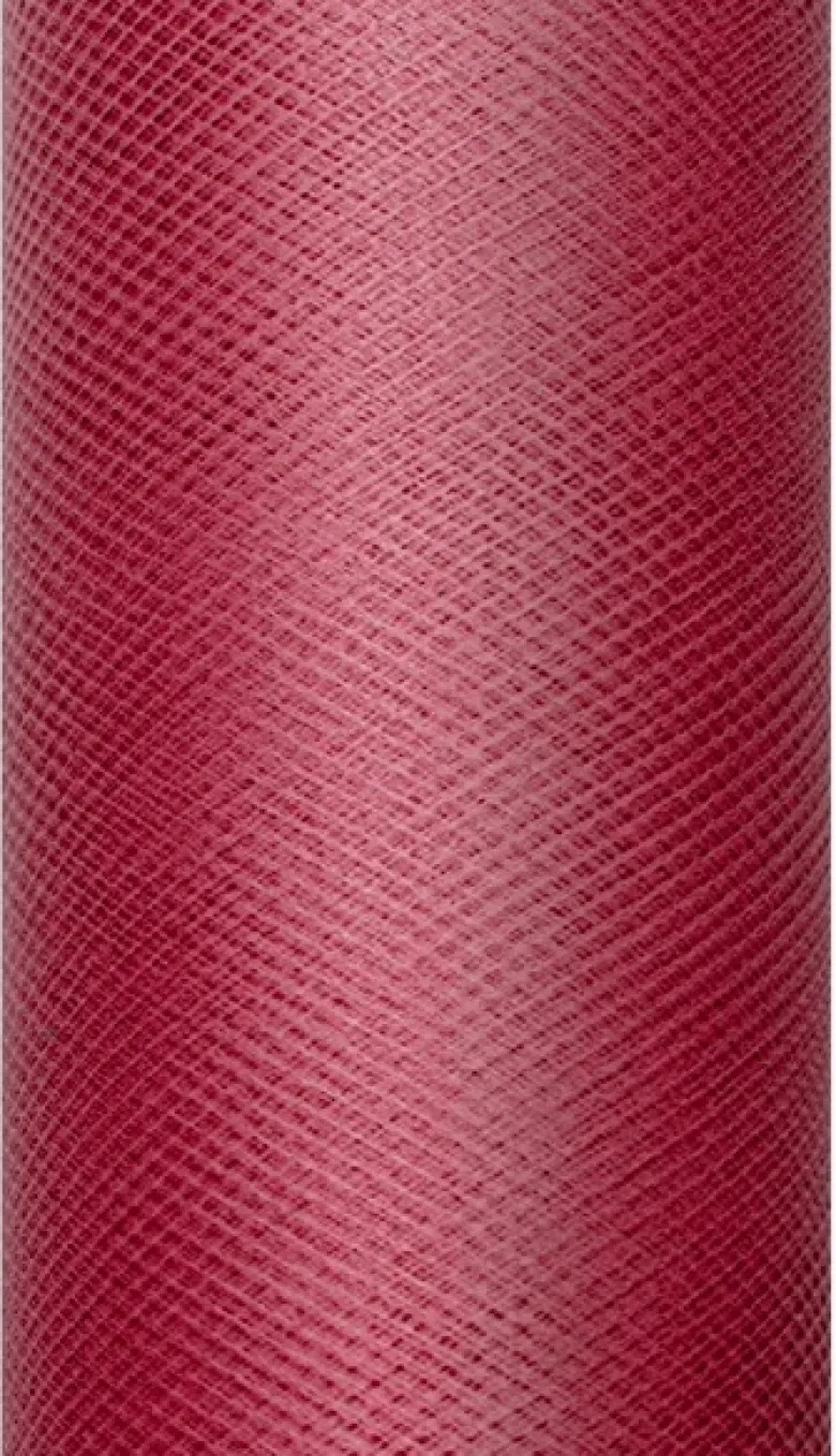 Rulle med vinrødt tyl 0.30 x 9m
