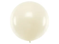 Rund Ballon 1m Metallic Pearl