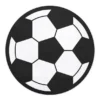 Runde Sort/Hvid-Ternet Fodbold Servietter, 20 stk.