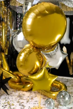 Rund Folie Ballon, 59 cm, Guld