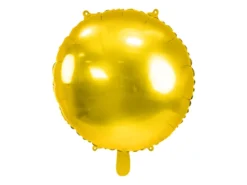 Rund Folie Ballon, 59 cm, Guld