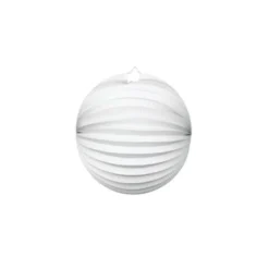 Rund Papirlanterne i Hvid, 25 cm