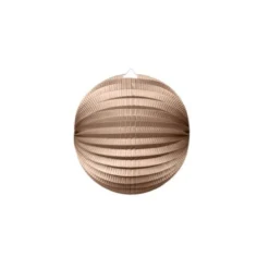 Rund Papirlanterne i Metallic Rosegold, 25 cm