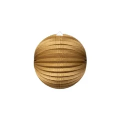 Rund Papirlanterne i Metallic Guld, 25 cm