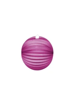 Rund Papirlanterne I Pink, 25cm
