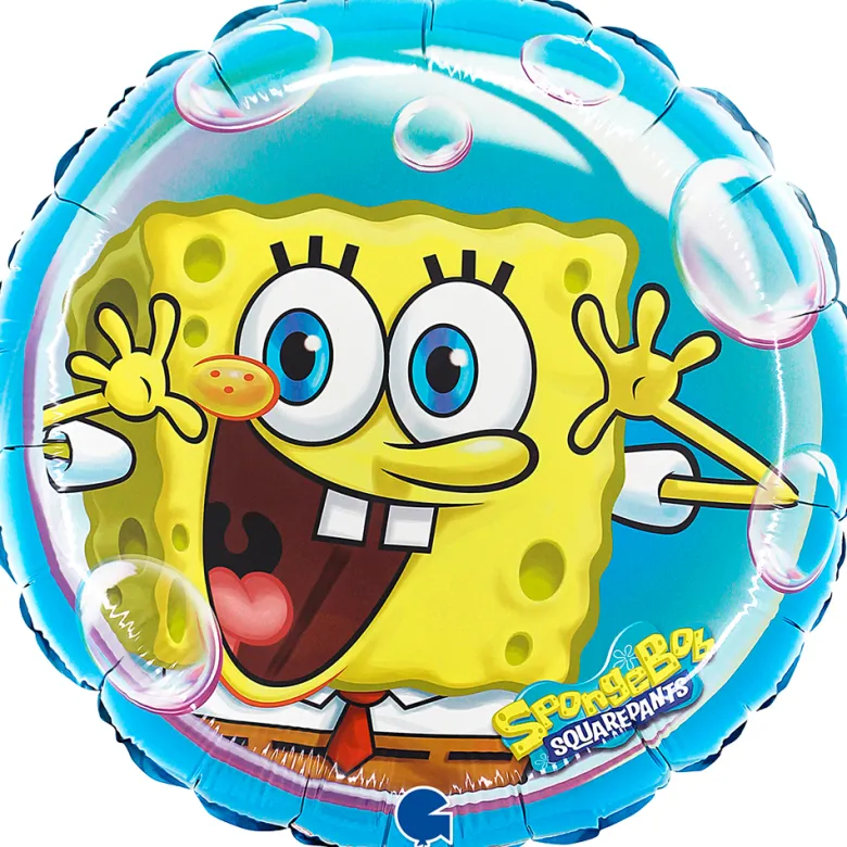 Rund Svampebob Ballon, 46 cm