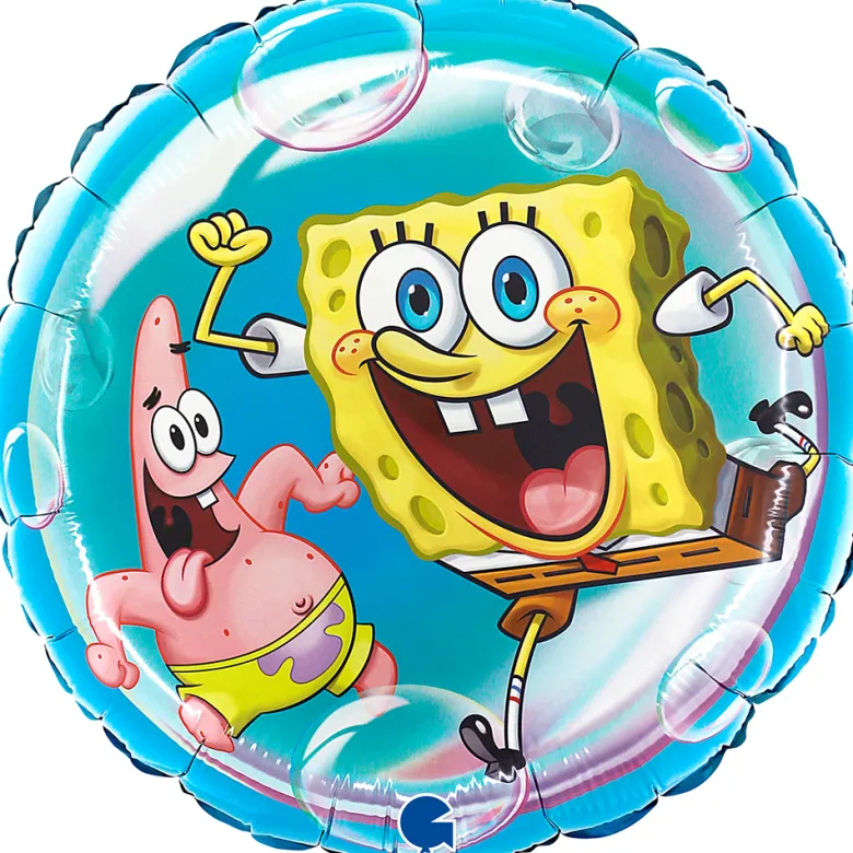 Rund Svampebob Ballon, 46 cm