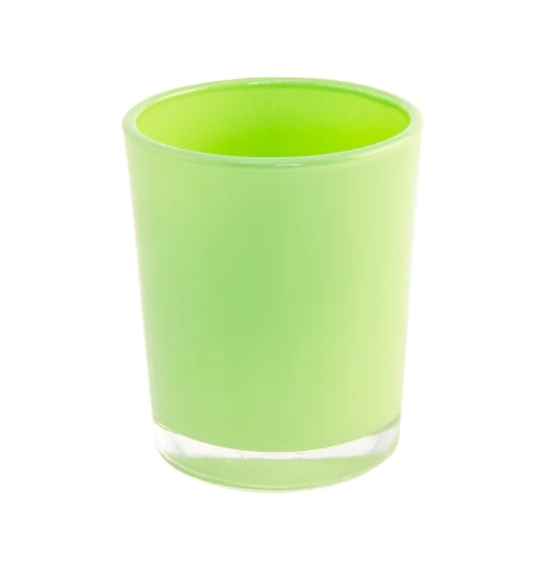 Shiny Limegrøn Glas Fyrfadsholder, 6.5 cm