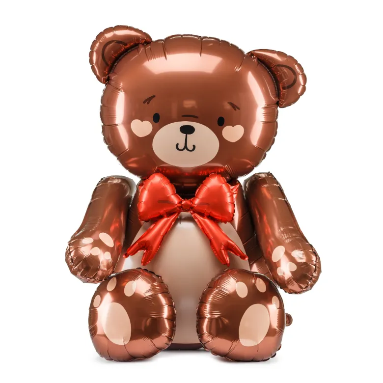 Siddende Bamse Ballon - Be my Valentine