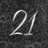 Silver Glitz '21 År' Servietter