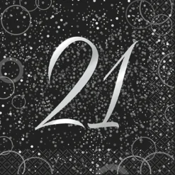 Silver Glitz '21 År' Servietter