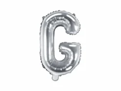 Sølv Bogstav Ballon 35 cm - G
