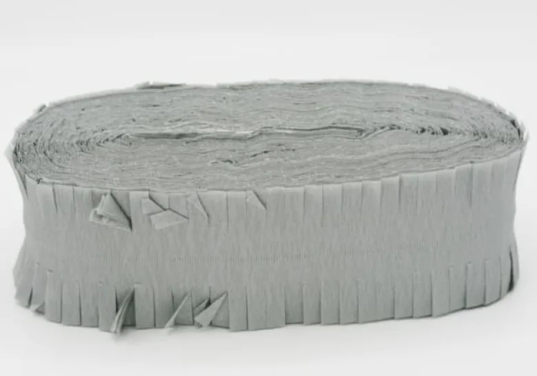 Sølv Flæse Crepebånd, 8 cm x 24 meter