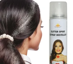 Sølv Glitter Hårspray, 125ml